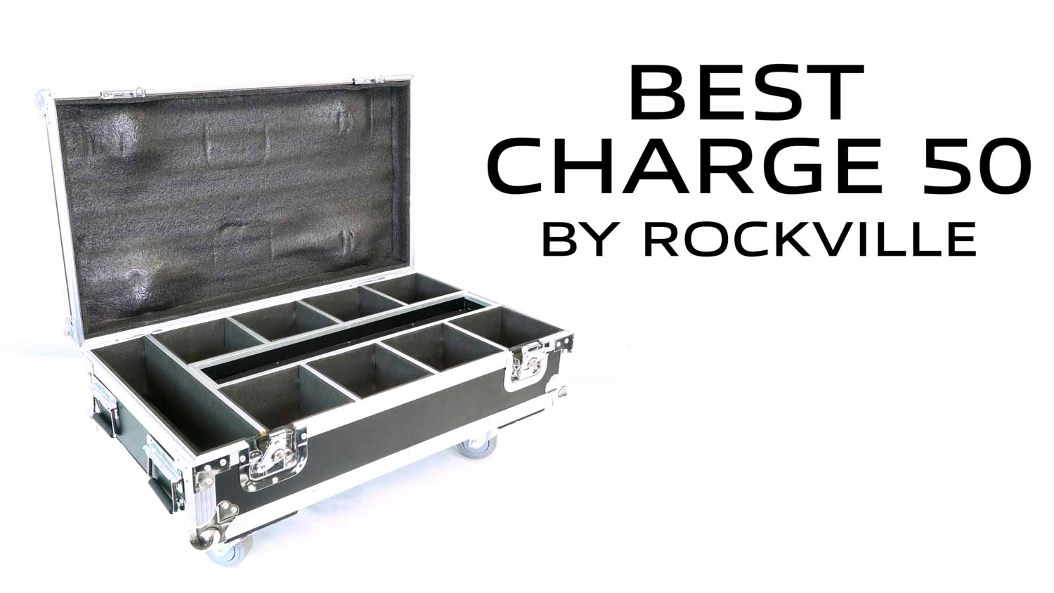 Rockville Charging Road Case for (10) Battery PAR 50 Lights 並行