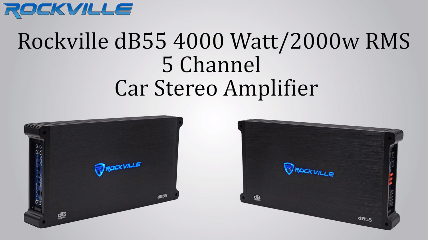 Rockville dB55 4000 Watt/2000w RMS 5 Channel Amplifier Car Stereo Amp 