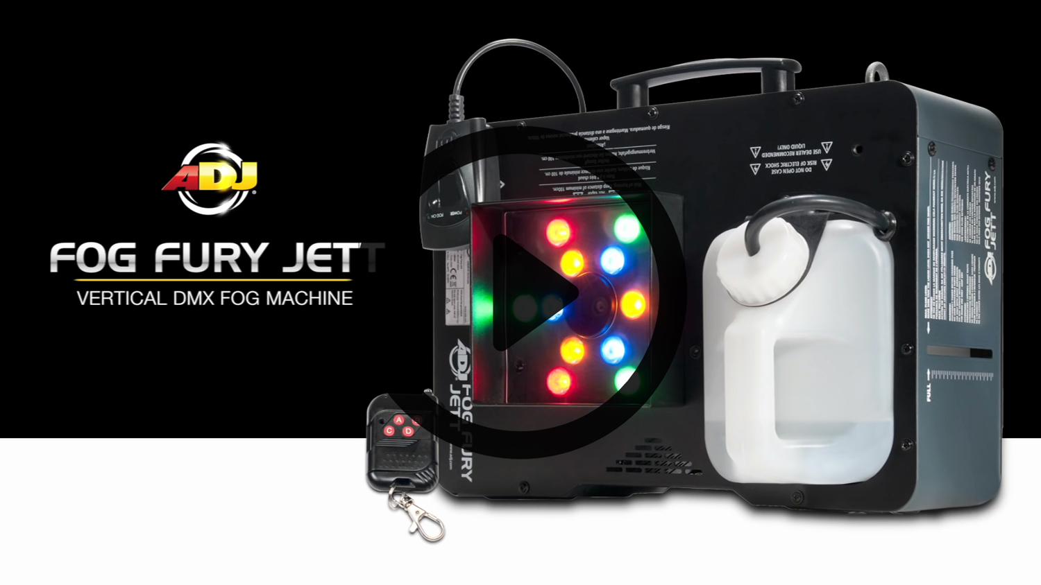 2) American DJ Fog Fury Jett DMX Vertical Fog Machines+