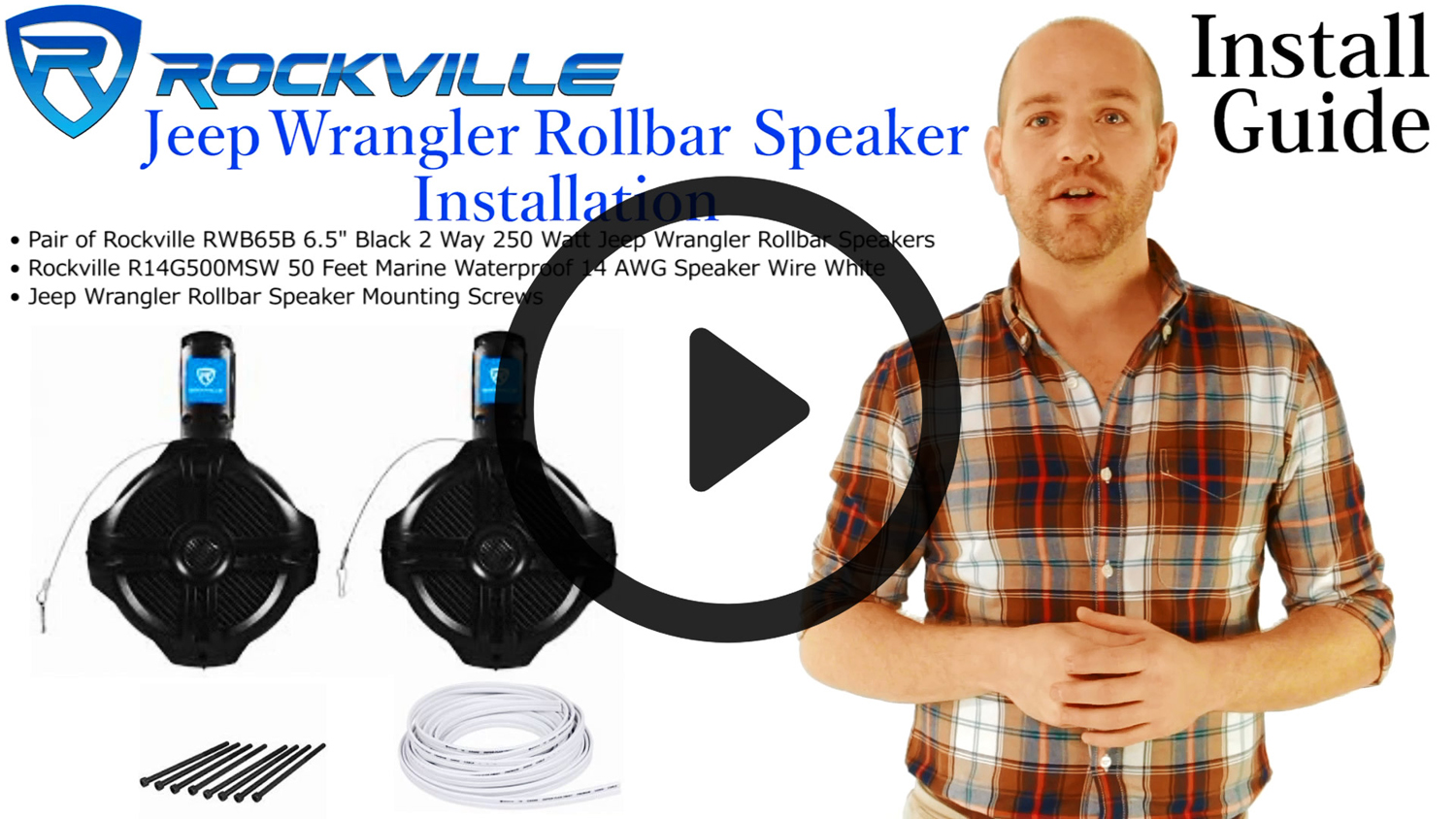 Overhead Soundbar Rollbar+Front Speaker Upgrade Kit For 87-95 JEEP WRANGLER  YJ | Audio Savings