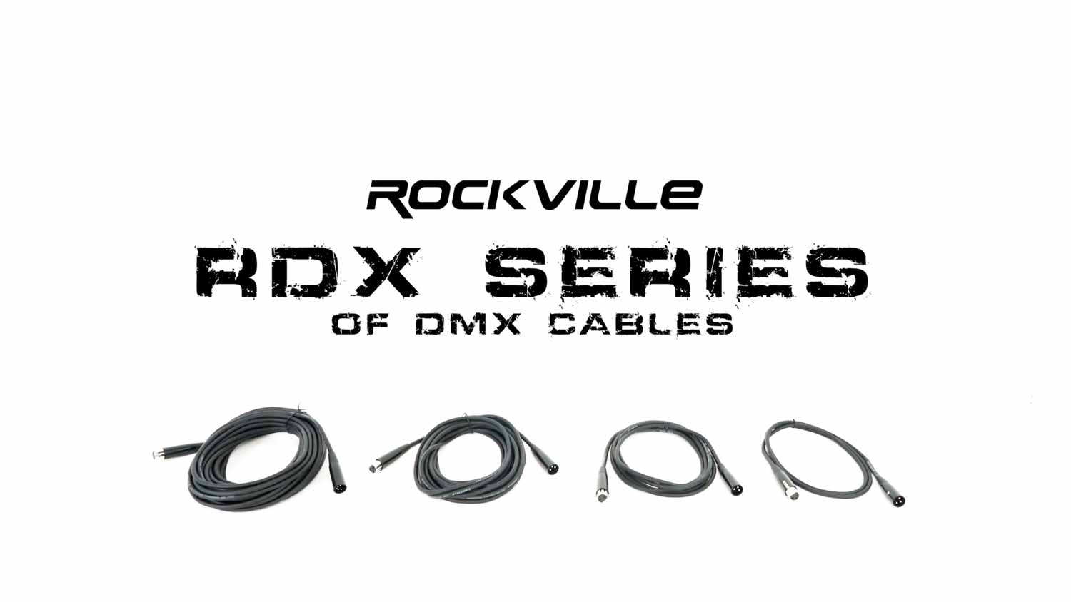 2 Rockville RDX3M10 10 Foot 3 Pin DMX Lighting Cables 100% OFC Female 2 Male 