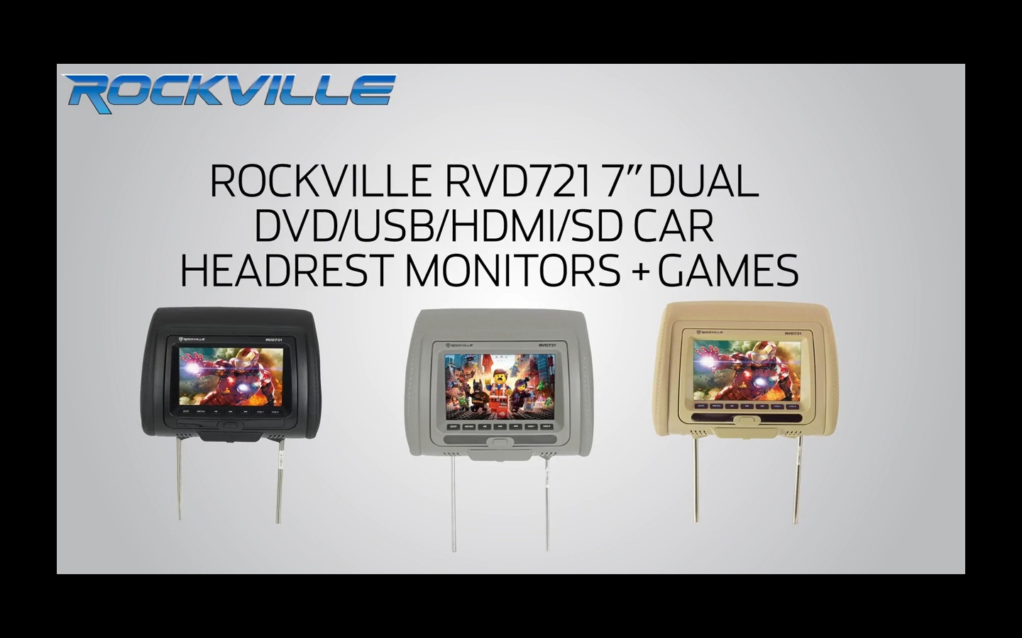 Rockville RFH3 Wireless Universal Infrared IR Car Headphones for
