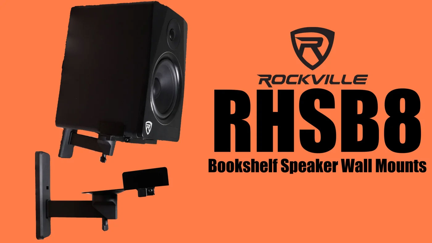 Pair Rockville RHSB8 Wall Mount Swivel Studio Monitor Speaker Hanging  Brackets