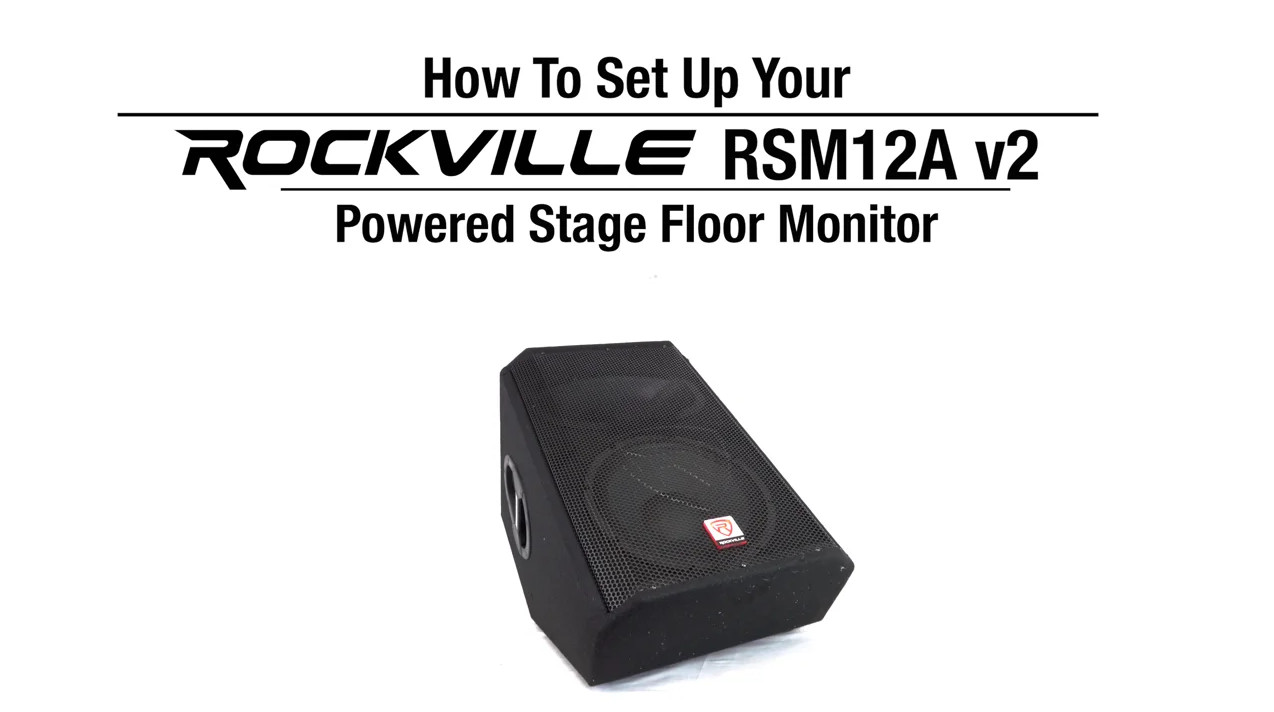 New Rockville RSM12P - Altavoz pasivo de 12 pulgadas, 1000 W, 2 vías, para  monitor de piso, color negro