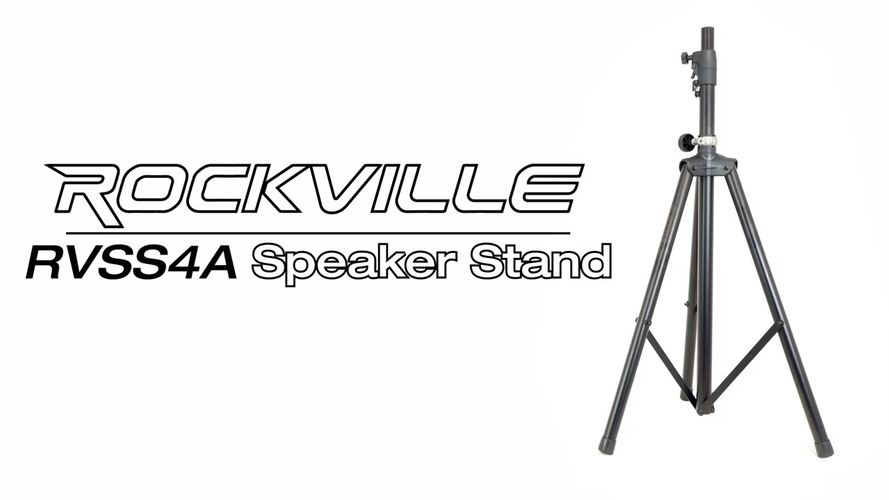 Rockville DJ PA Tripod Speaker Stand+Bag Hydraulic Auto Lift