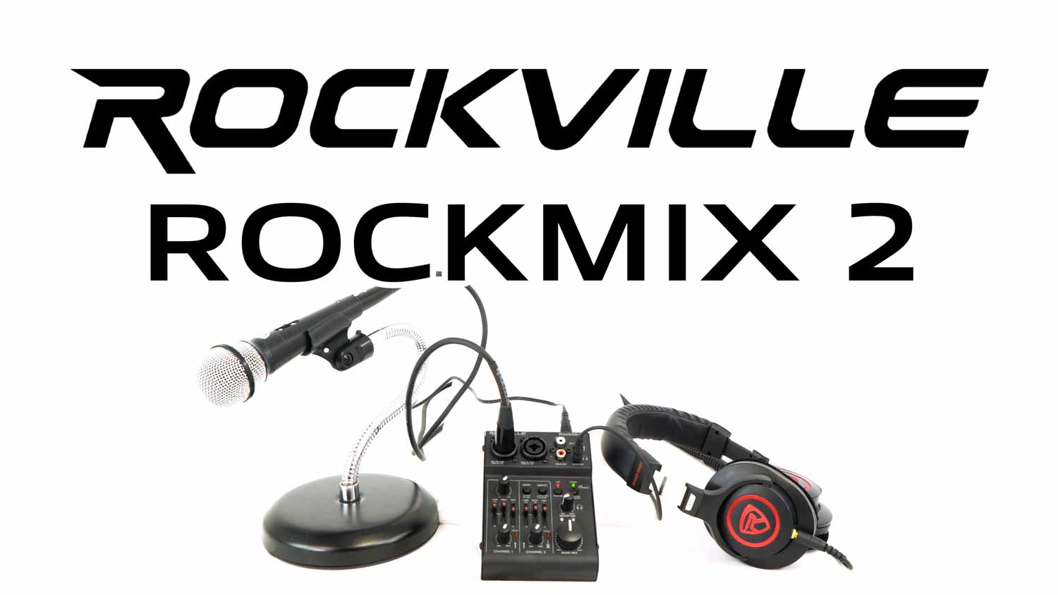 Rockville Adjustable Podcast Podcasting Tripod Mic Stand+Shockmount+Pop  Filter
