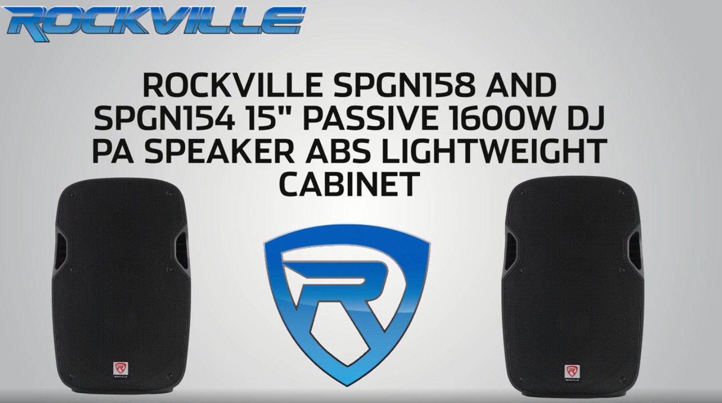 Rockville SBG1188 - Subwoofer pasivo para DJ profesional de 18 pulgadas,  1000 vatios, gabinete de madera de fibropanel (MDF)/montaje en poste