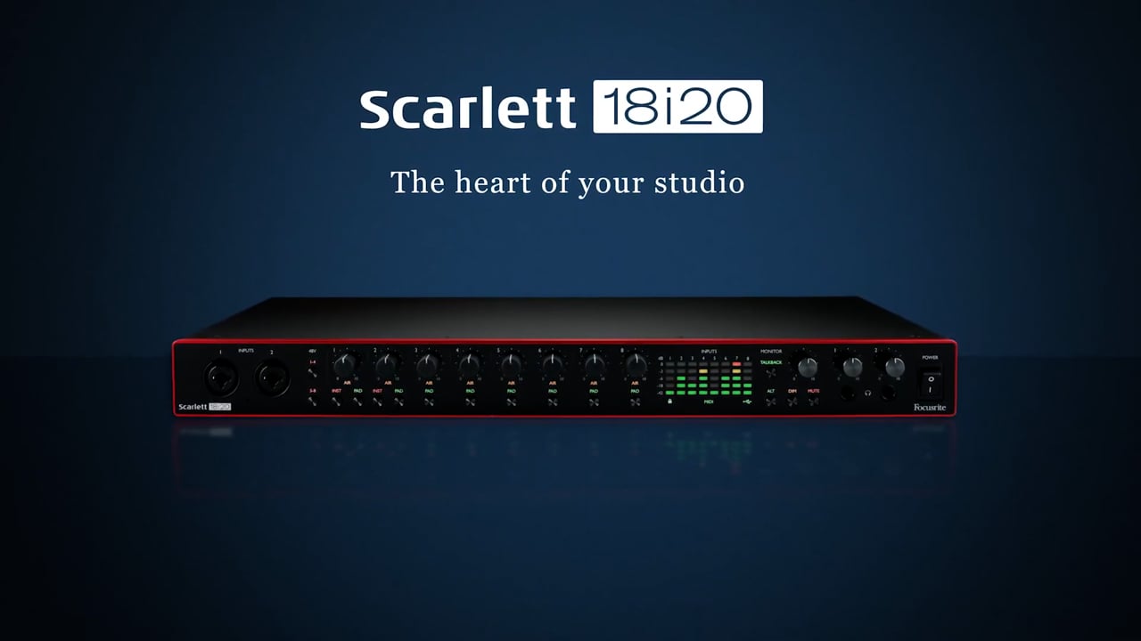 Focusrite Scarlett 18i20 3rd Gen 18-in, 20-out USB audio interface+Cables