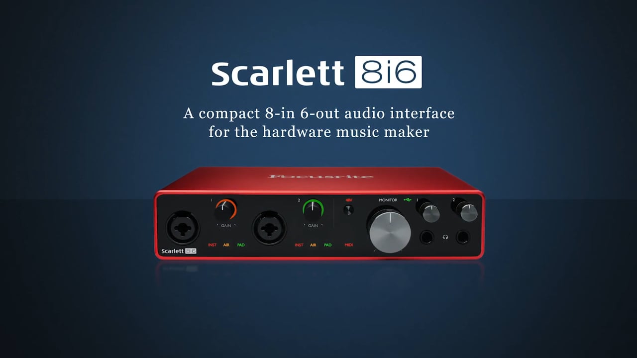 Focusrite Scarlett 8i6 3rd Gen 8-In 6-Out USB Audio Interface w