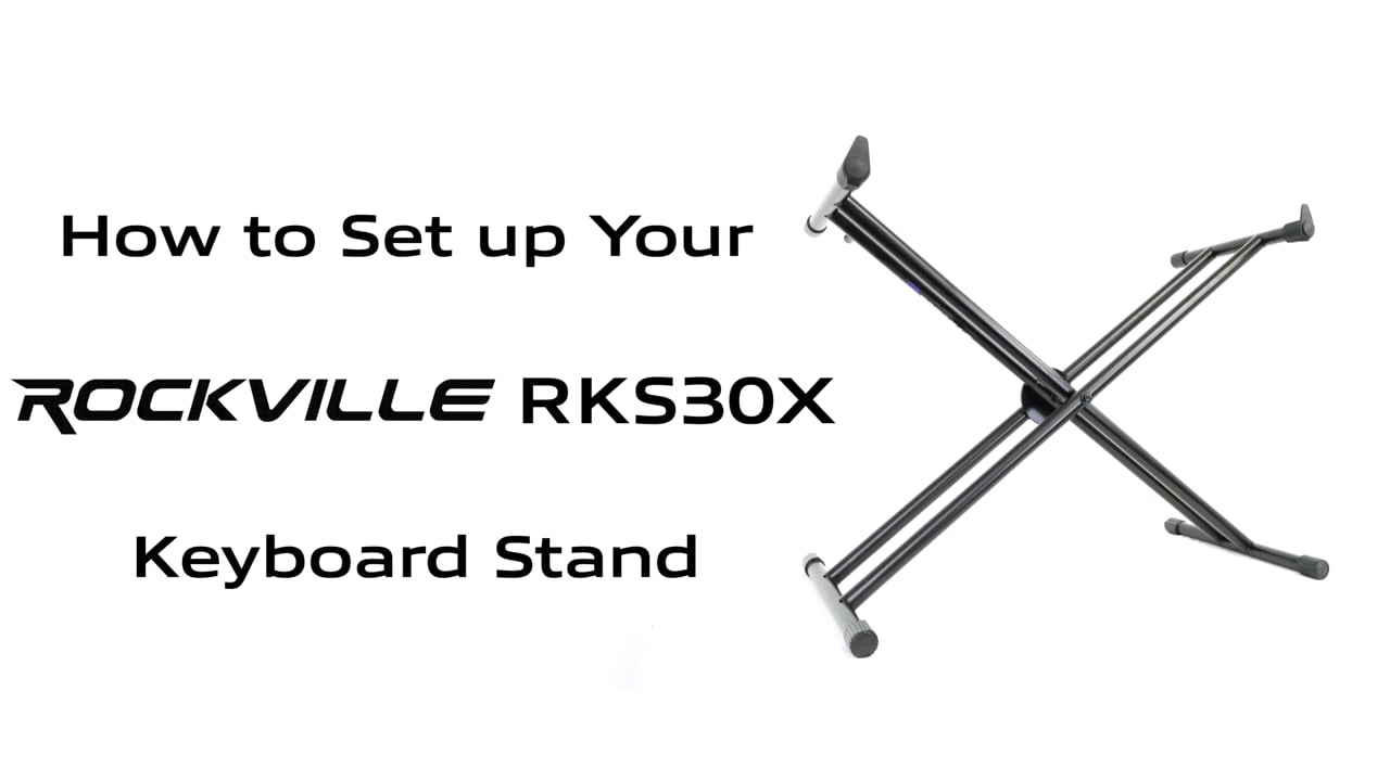 Rockville Double X Braced Keyboard Stand w Push Button Lock For Yamaha PSR-E363 