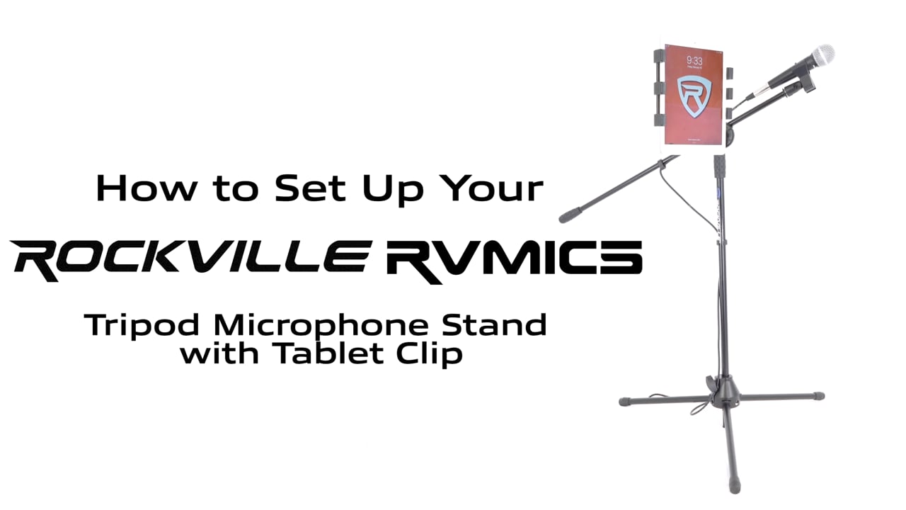 JBL PBM100 Vocal Microphone+Tripod Mic Stand w/ Boom+Gooseneck w/iPad  Clip+Bag - Rockville Audio