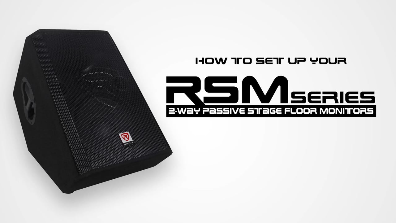 Rockville 15 1400 Watt 2-Way Passive Stage Floor Monitor Speaker black RSM15P