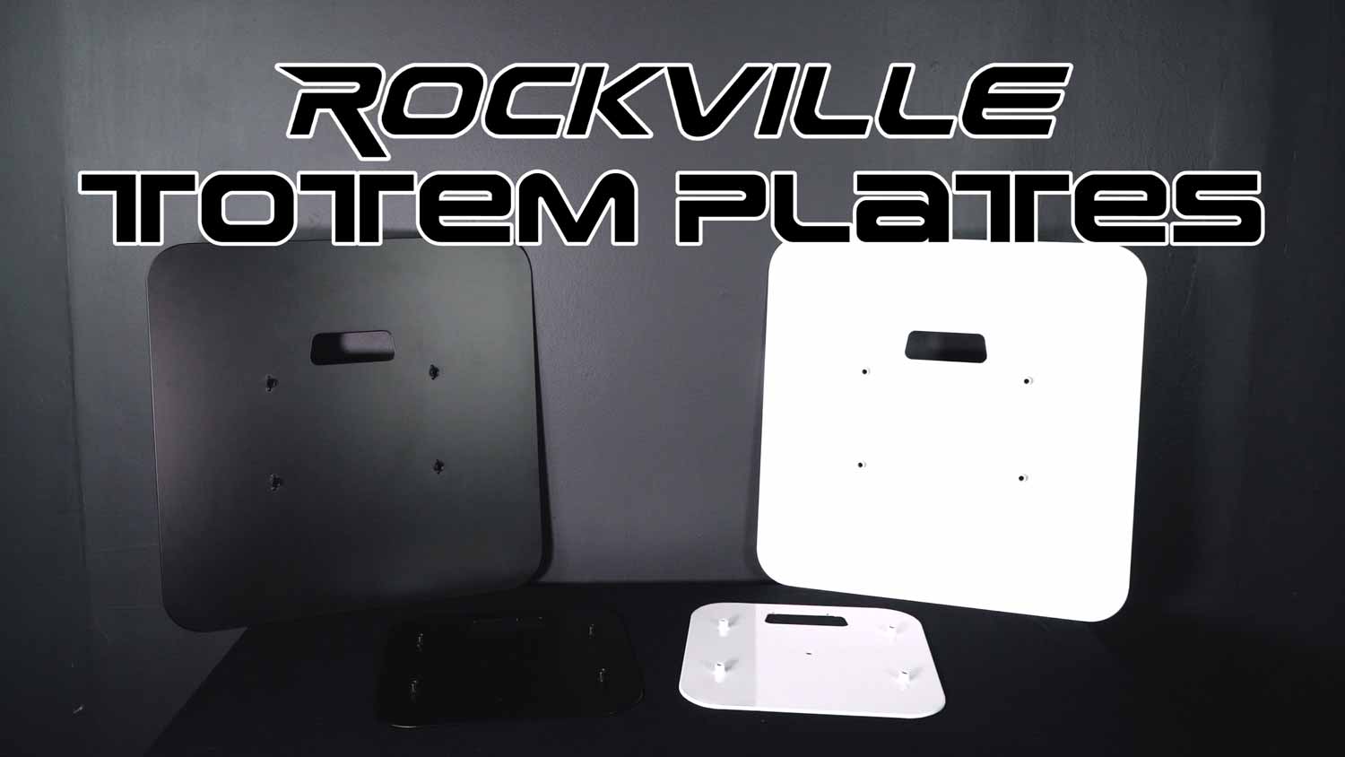 Rockville Top+Bottom Black Totem Plates to Make RTP32W/RTP82W Stands 