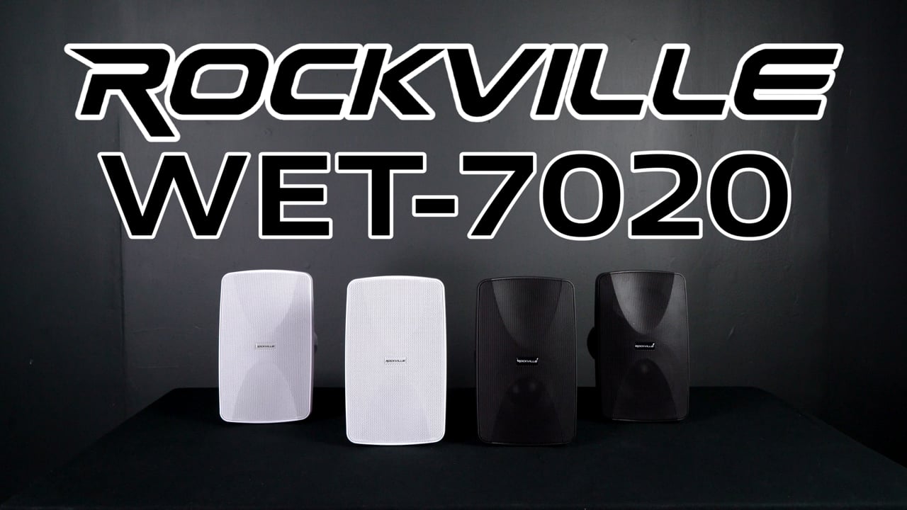 6 Rockville WET-7020B Black 70V 5.25" Commercial Indoor/Outdoor Wall Speakers