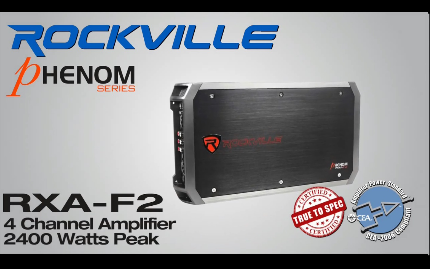 Rockville RXA-F2 2400 Watt Peak / 600w RMS 4 Channel Amplifier Car Audio Amp  134.95