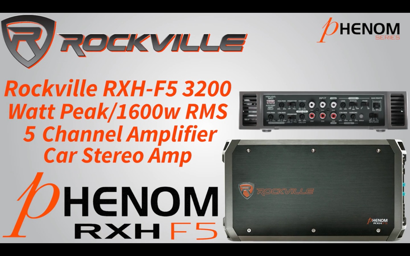 Rockville RXH-F5 Amplifier Car Stereo Amp+Wire Kits+Cable+Component  Speakers | Audio Savings