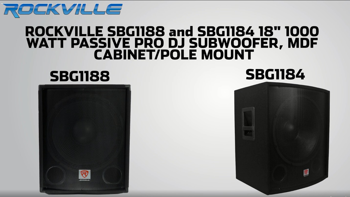 Rockville SBG1184 18 1000 Watt Subwoofer Sub For Church Sound Systems 